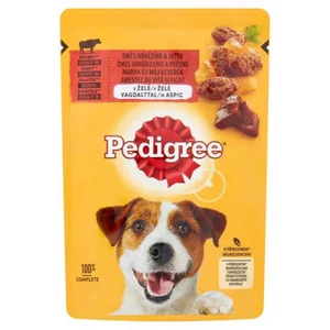 Pedigree Adult Beef&amp;Liver - Nedves eledel (marha,máj aszpikban) kutyák részére (100g) 24db/#