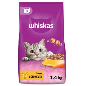 Whiskas Adult Chicken +1 - Szárazeledel (csirkehússal) felnőtt macskák részére (1,4kg)