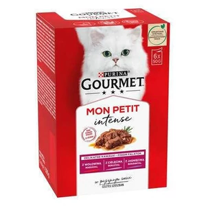 Gourmet Mon Petit (marha,borjú,bárány) nedvestáp - macskák részére (6x50g)