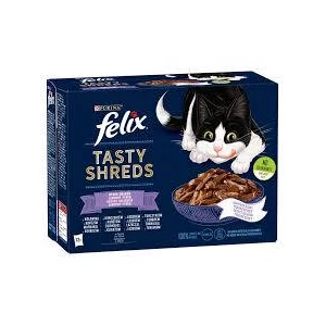 Felix Tasty Shreds (vegyes válogatás - szószban) alutasakos - macskák részére (12x80g)