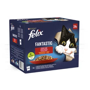 Felix Sensations Sauces házias (pulyka,bárány,marha,kacsa) válogatás - szószban 12x85g