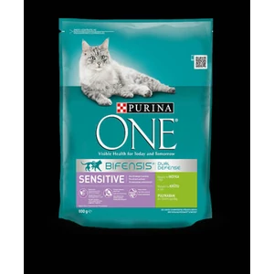 Purina ONE Sensitive Bifensis (pulyka,rizs) száraztáp érzékeny emésztésű felnőtt macskák részére (800g)