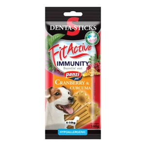 FitActive SNACK Denta-Sticks IMMUNITY 140g S Cranberry+Curcuma