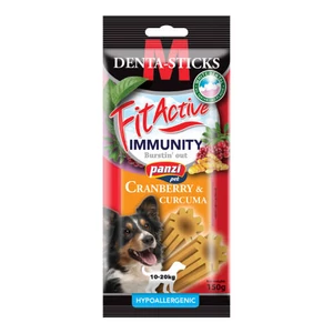 FitActive SNACK Denta-Sticks IMMUNITY 150g M Cranberry+Curcuma