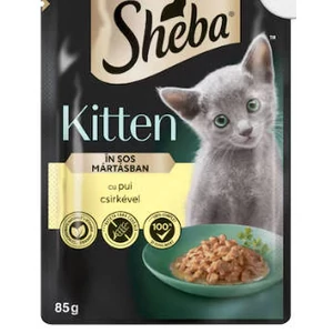 Sheba Kitten Chicken - Alutasakos - (csirke,szósz) kölyökmacskák részére (85g)