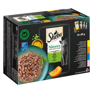 Sheba Nature's Collection Selectie Mix - alutasakos (csirke,pulyka,tonhal,lazac mártásban) macskák részére (12x85g)