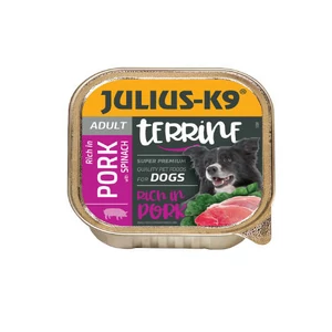 JULIUS K-9 DOG 150g alutálkás sertés-spenót