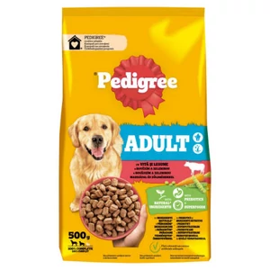 Pedigree Adult Beef & Poultry - Szárazeledel (Marhahússal és zöldséggel) felnőtt kutyák részére (500g)