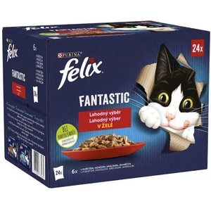 Felix Fantastic - Házias válogatás (marha,csirke,bárány,pulyka) aszpikban (24x85g)