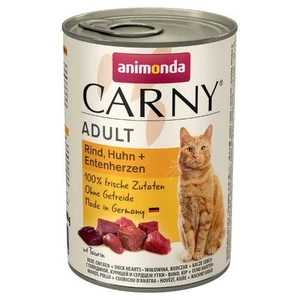 Animonda Carny Adult (marha,csirke,kacsaszív) konzerv - Felnőtt macskák részére (400g)