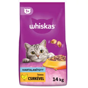 Whiskas Sterile Adult - szárazeledel (csirke) ivartalanított macskák részére (14kg)