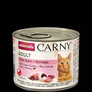 Animonda Carny Adult (csirke,pulyka,garnélarák) konzerv - Felnőtt macskák részére (200g)