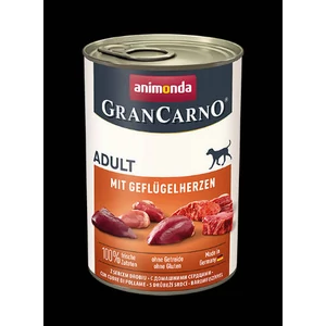 Animonda GranCarno Adult (baromfi szív) konzerv - Felnőtt kutyák részére (400g)