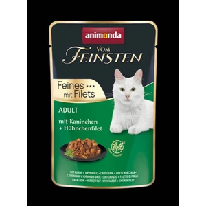 Animonda Vom Feinsten Feines Filets (nyúl, csirkemellfilé) alutasakos macskák részére (85g)