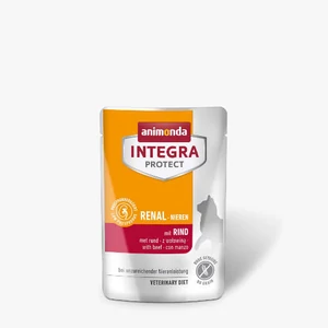 Animonda Integra Protect Adult Renal - nedveseledel (marha ízesítésű, csökkentett fehérje tartalom) veseproblémás macskák részére (85g)