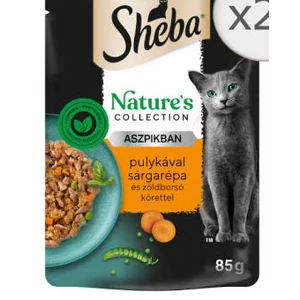 Sheba Nature's Collection Adult - Alutasakos aszpikban - (Pulyka,sárgarépa,zöldborsó) felnőtt macskák részére (85g)