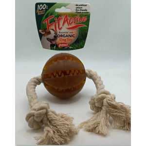 Fitactive natúr gumijáték Dental Ball kötélen 316161