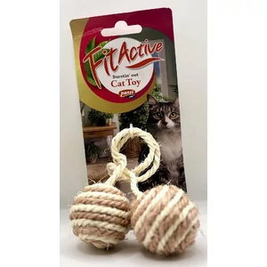 Fitactive 316284 zsinóros labdajáték sisal, o 4.5 cm
