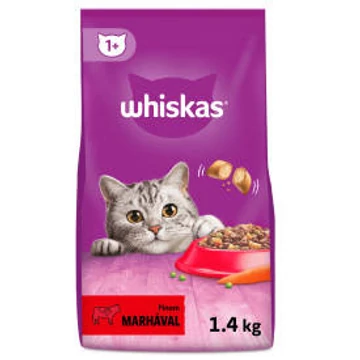 Whiskas Adult Beef +1 - Szárazeledel (marhahússal) felnõtt macskák részére (1,4kg)
