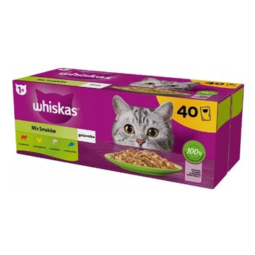 Whiskas Selection Menu - Nedves eledel (tonhal, lazac, csirke, marha aszpikban) macskák részére