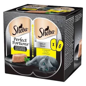 SHEBA Perfect Portions 3-pack Csirke 6X37,5G
