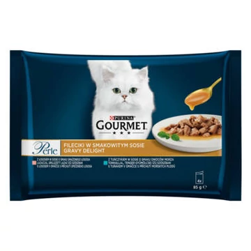 Gourmet Perle gravy delight lazac/tonhal, 4x85g