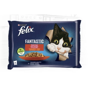 Felix Fantastic marha/csirke aszpikban, 4x85g