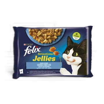Felix Sensations Jellies halas válogatás aszpikban, 4x85g