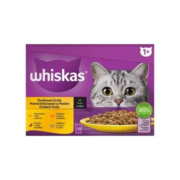 Whiskas Poultry feasts - Nedves eledel (csirke-, pulyka-, kacsa-, baromfi- szószban ) macskák részér