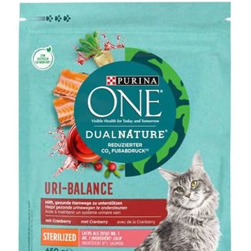 Purina ONE Dual Nature Steril Lazaccal és áfonyával száraz macskaeledel 750g