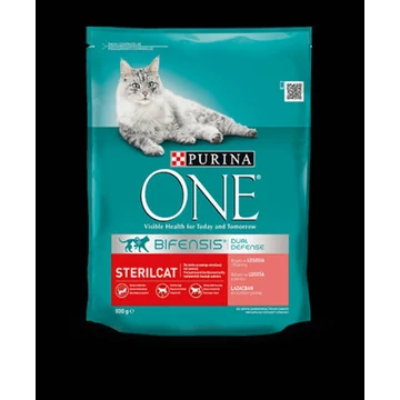 Purina ONE STERILCAT Lazacban és búzában gazdag száraz macskaeledel 800g