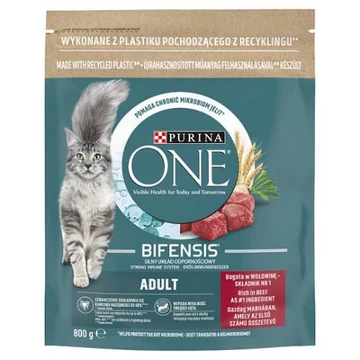 Purina ONE Marhában és teljes kiõrlésû gabonákban gazdag száraz macskaeledel 800g