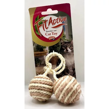 Fitactive 316284 zsinóros labdajáték sisal, o 4.5 cm