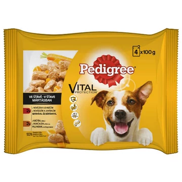 Pedigree alutasakos adult 4x100g - marha&bárány,pulyka&répa