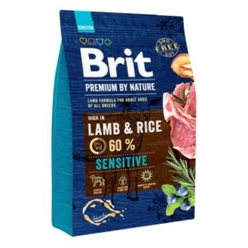 Brit Premium 3kg Lamb Rice Sensitive Száraztáp