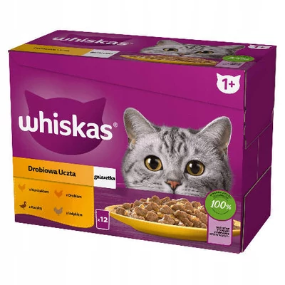 Whiskas Poultry feasts - Nedves eledel (csirke-, pulyka-, kacsa-, baromfi- aszpikban ) macskák részé