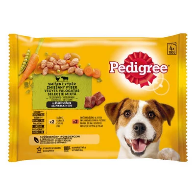 Pedigree alutasakos adult 4x100g - csirke-marha-zöldség