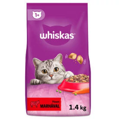 Whiskas Adult Beef +1 - Szárazeledel (marhahússal) felnõtt macskák részére (1,4kg)