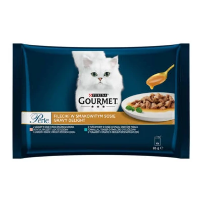Gourmet Perle gravy delight lazac/tonhal, 4x85g