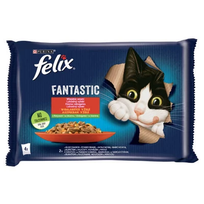Felix Fantastic csirke/paradicsom/marha/sárgarépa aszpikban, 4x85g