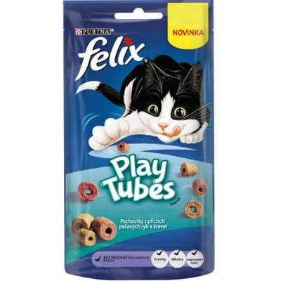 Felix Play Tubes Hal és Garnélarák ízû macska jutalomfalat 50g