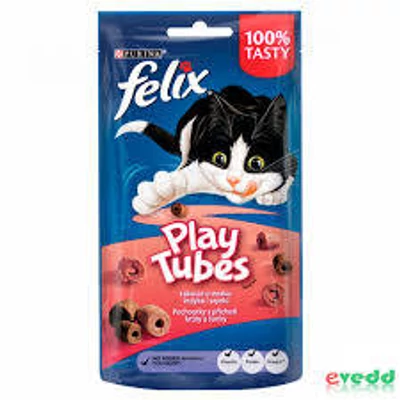FELIX Play Tubes Pulyka és Sonka ízû macska jutalomfalat 50g