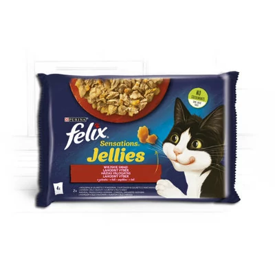 Felix Sensations Jellies házias válogatás aszpikban, 4x85g