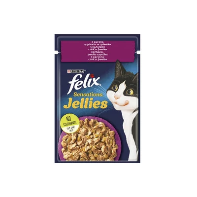 Felix Sensations Jellies kacsa/spenót aszpikban, 85g