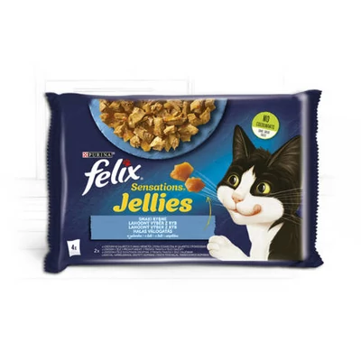 Felix Sensations Jellies halas válogatás aszpikban, 4x85g