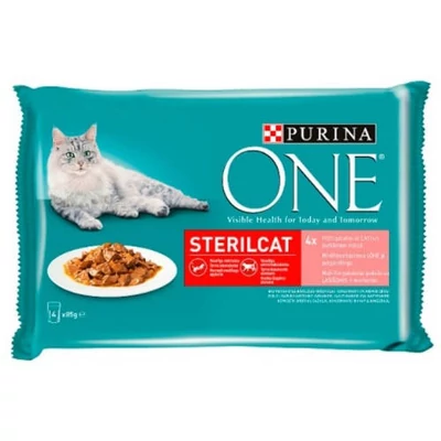 PURINA ONE STERILCAT Lazaccal és Sárgarépával nedves macskaeledel 4x85g