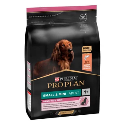 PRO PLAN Small & Mini Adult SENSITIVE SKIN lazacban gazdag száraz kutyaeledel 3kg