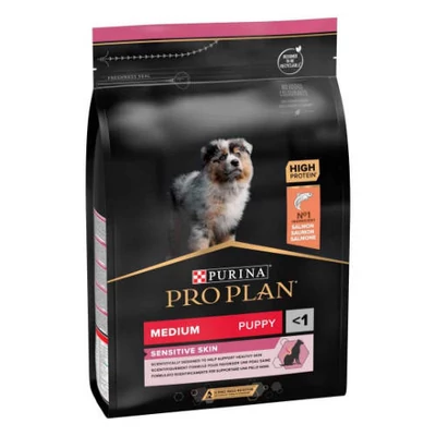 PRO PLAN Medium Puppy Sensitive Skin száraz kutyaeledel lazac 12kg