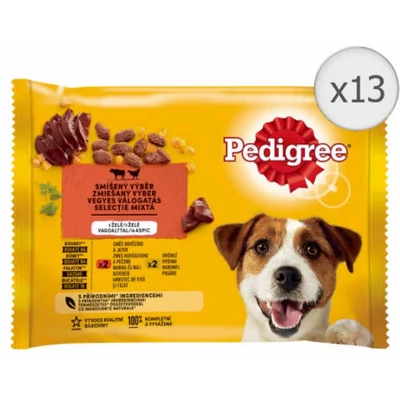 Pedigree alutasakos adult 4x100g - marha/baromfi