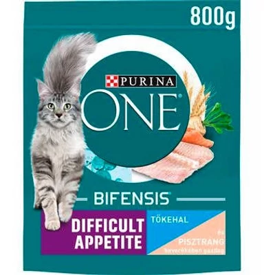 Purina ONE Difficult Appetite tõkehal és pisztráng száraz macskaeledel 800g